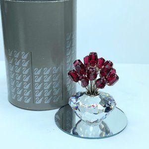 Swarovski Crystal Vase of Roses 15 Year Anniversary Jubilee Edition (Retired)